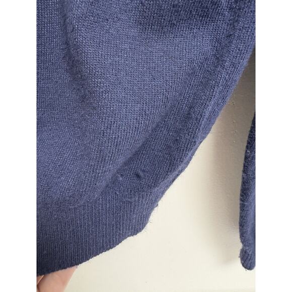 Boden Women’s Size UK 10 (US 6) Navy Blue Rosette Trim Cardigan Cashmere Angora - Picture 4 of 8